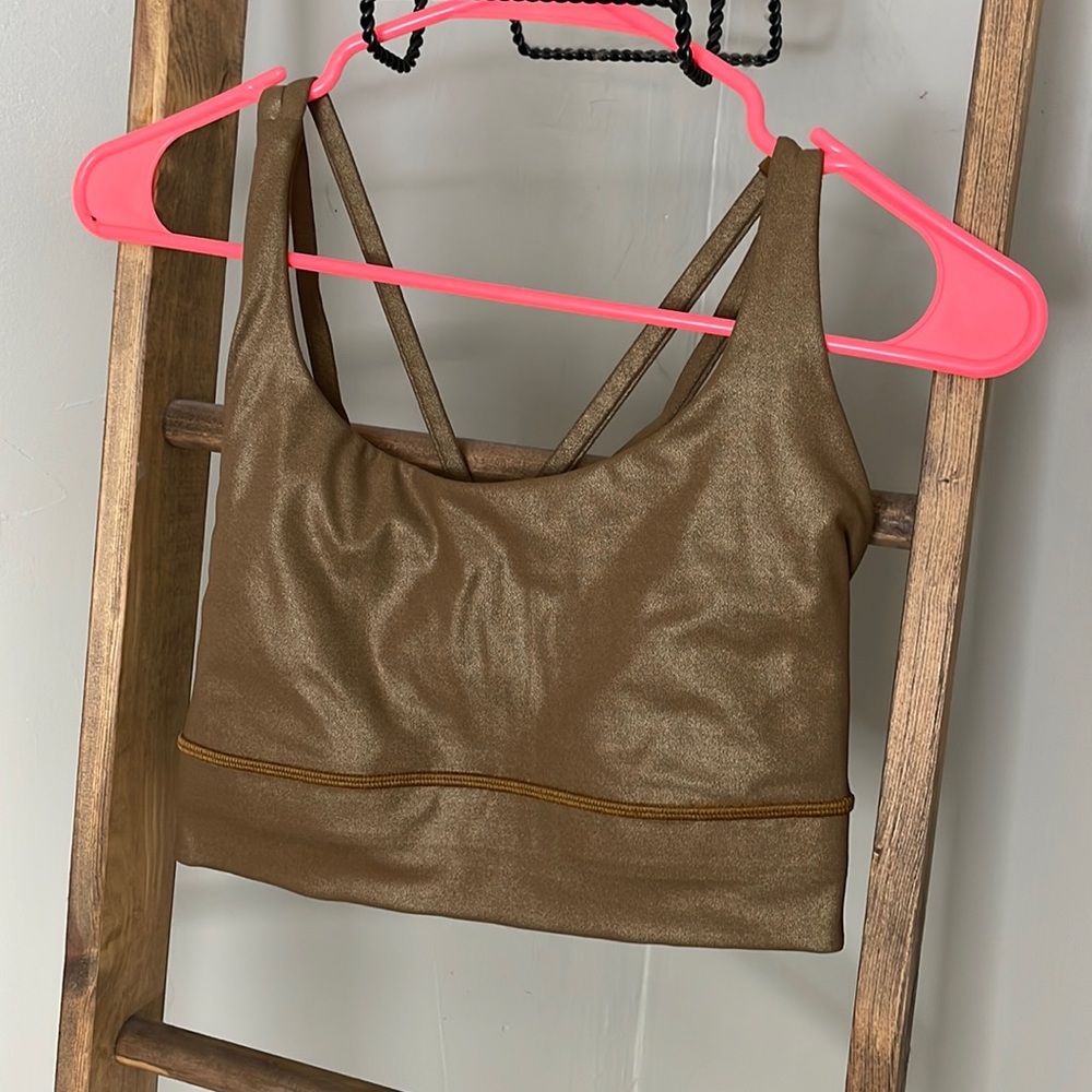 RARE!!!! Special Edition! GOLD lulu longline energy bra!